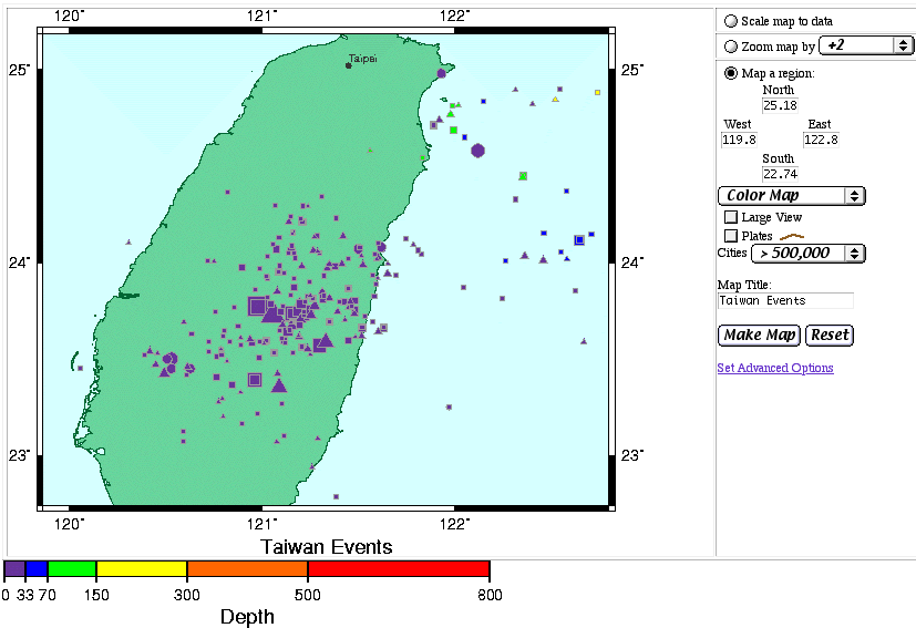Example of an event map