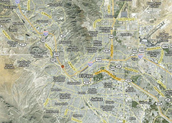UTEP Seismic Network Map
