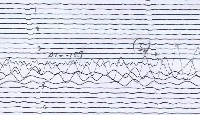 Scanned seismogram