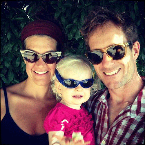 Rob Newman and his family