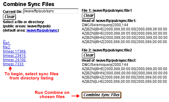 Example of Combine's Start Page