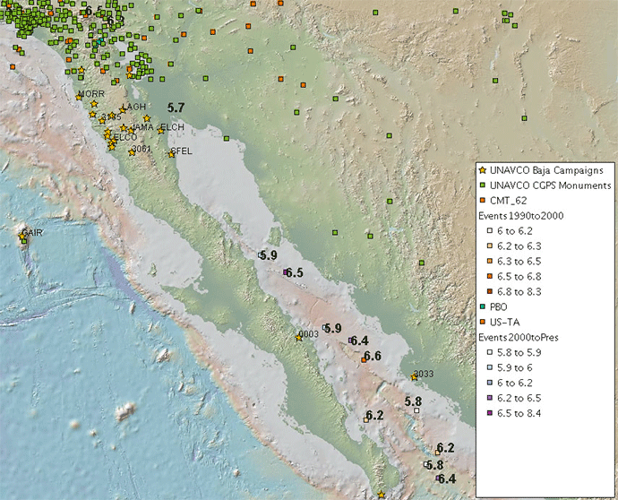 uDig client display for Baja, Mexico