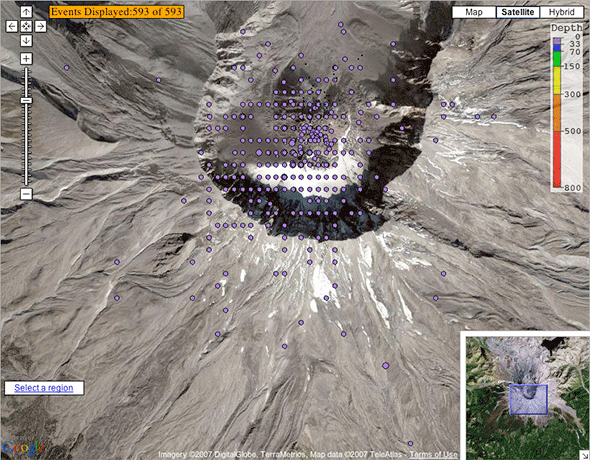 IEB view of Mt. St. Helens crater