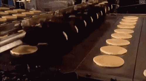 Industrial manufacturing of pancakes