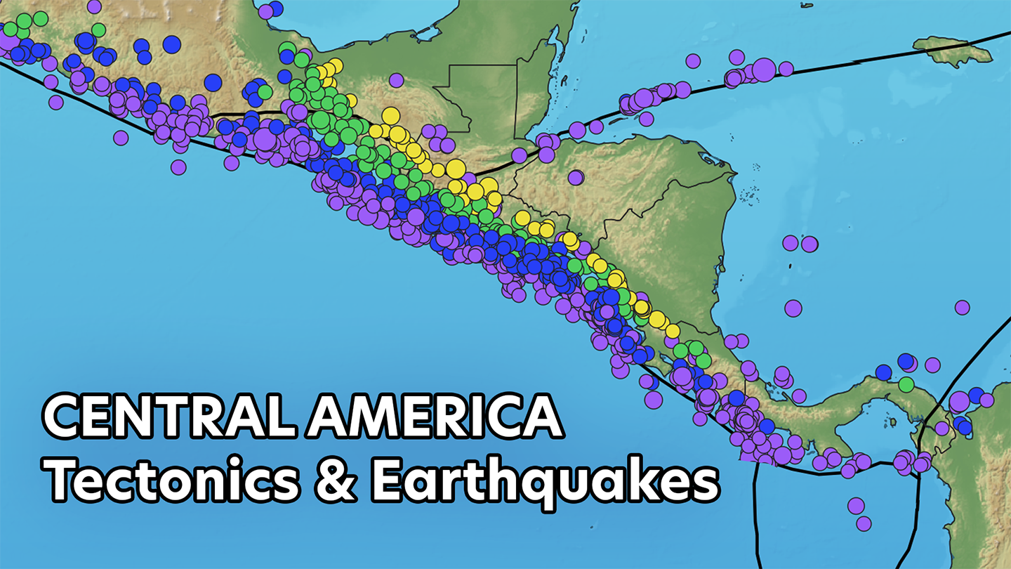Video thumbnail showcasing Central America's tectonics and earthquakes