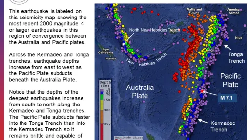 M 7.1 Kermadec Islands