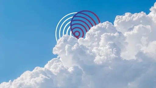 earthscope logo peeks out behind clouds in photo