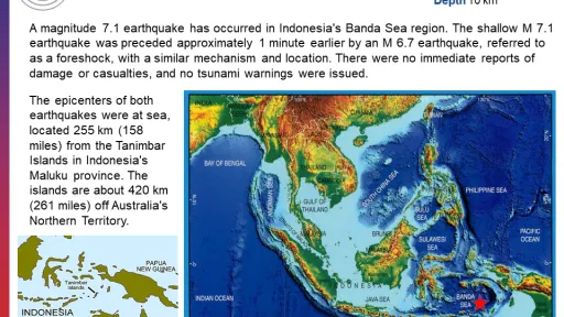 M 7.1 Banda Sea