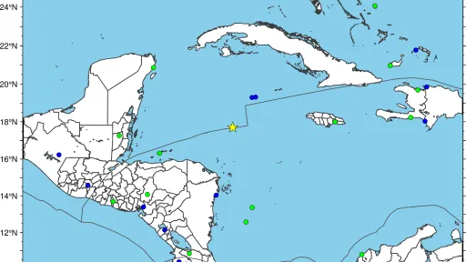 M 7.6 near Cayman Islands