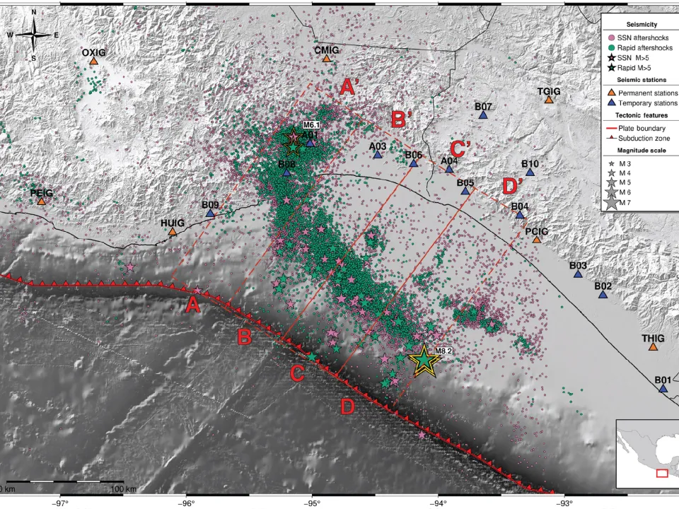 Map of earthquake catalog event locations.