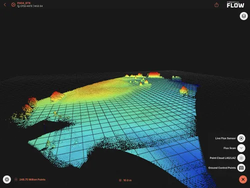 Screenshot of lidar point cloud.