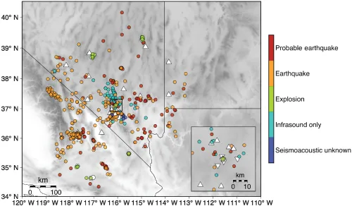 map of the study area in southern Nevada