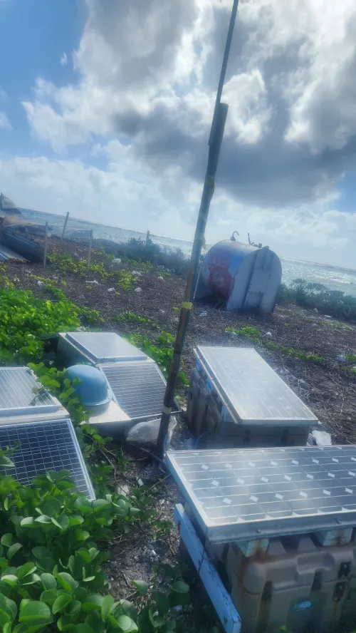 Photo of the steel enclosures on the ground with no signs of disturbance.