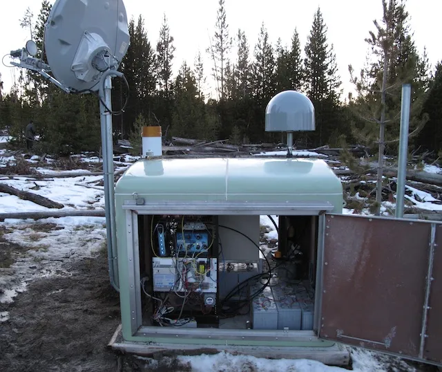 A look inside a NOTA station housing borehole equipment.