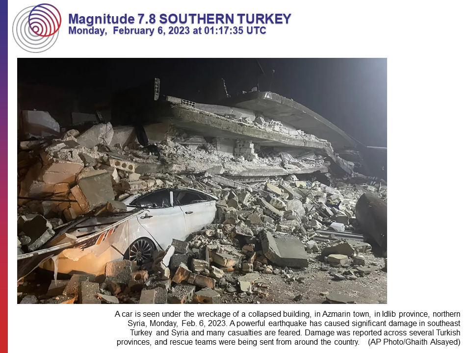M 7.8 T&uuml;rkiye (Turkey)