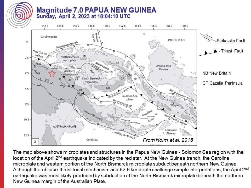 M 7.0 Papua New Guinea
