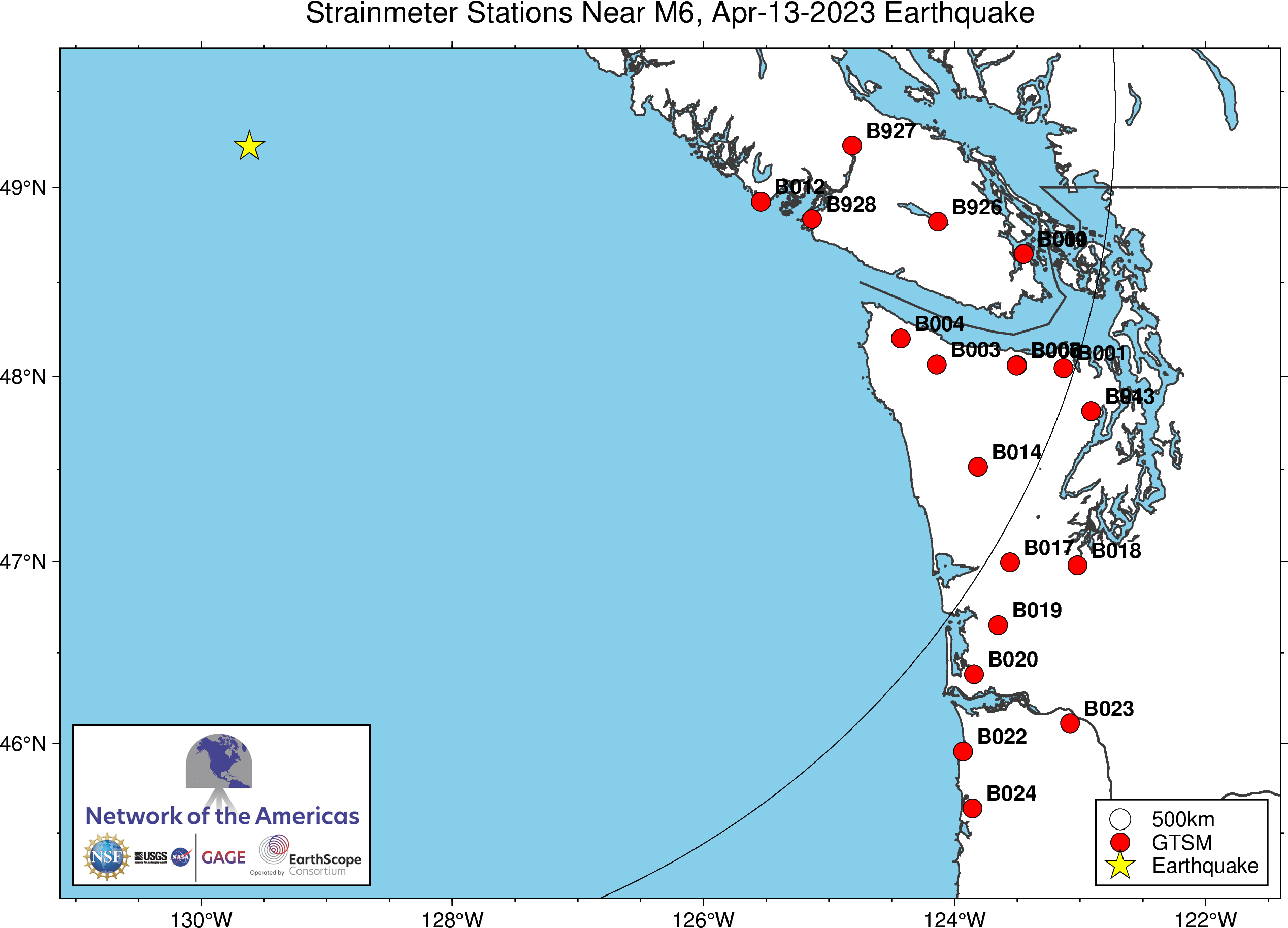 M 6.0 offshore of Port McNeil, Canada