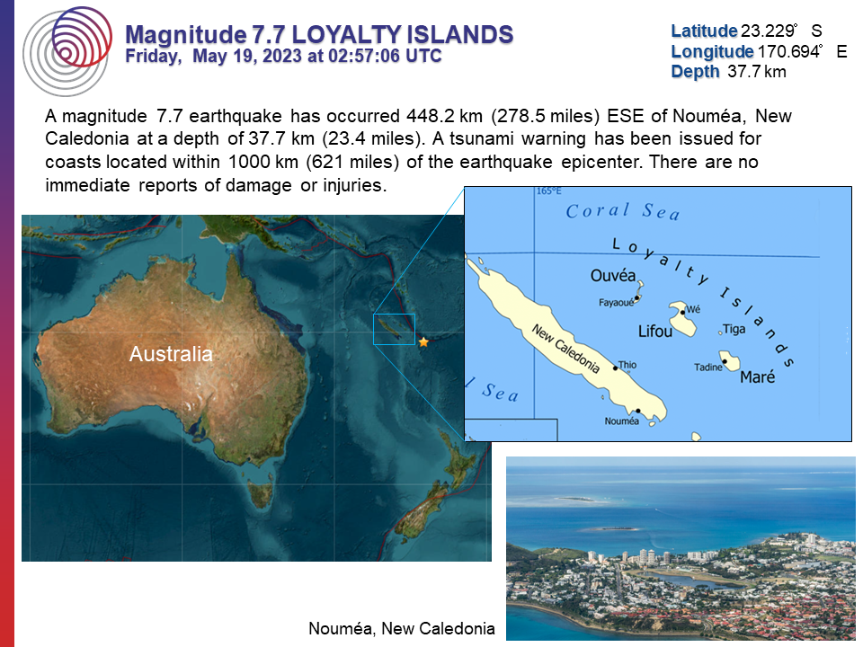 M 7.7 Loyalty Islands