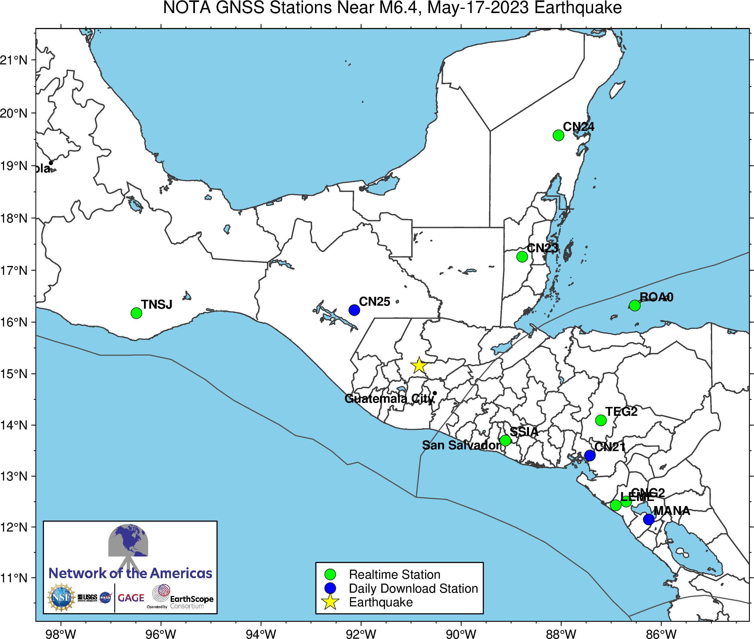Nearest GPS/GNSS stations