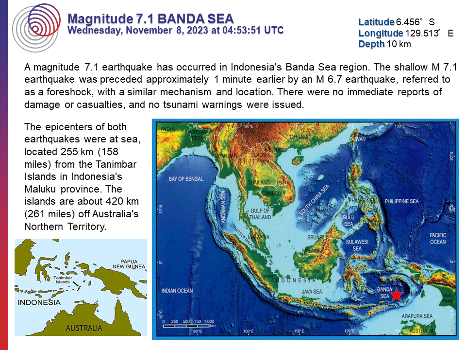M 7.1 Banda Sea